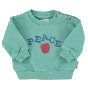 Sweat Bébé Turquoise à Imprimé PEACE