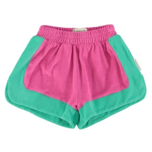 Short éponge Fuchsia et Vert