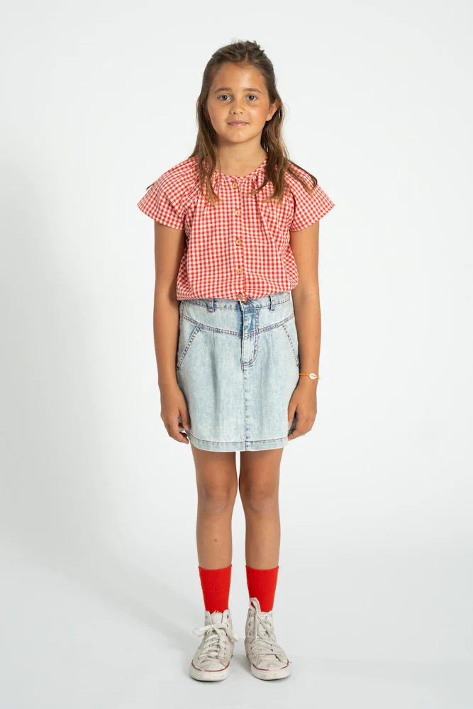 Jupe en jeans Courte Bleu Clair – Image 3