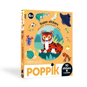 BOX 3 posters + 90 stickers ANIMAUX SAUVAGES