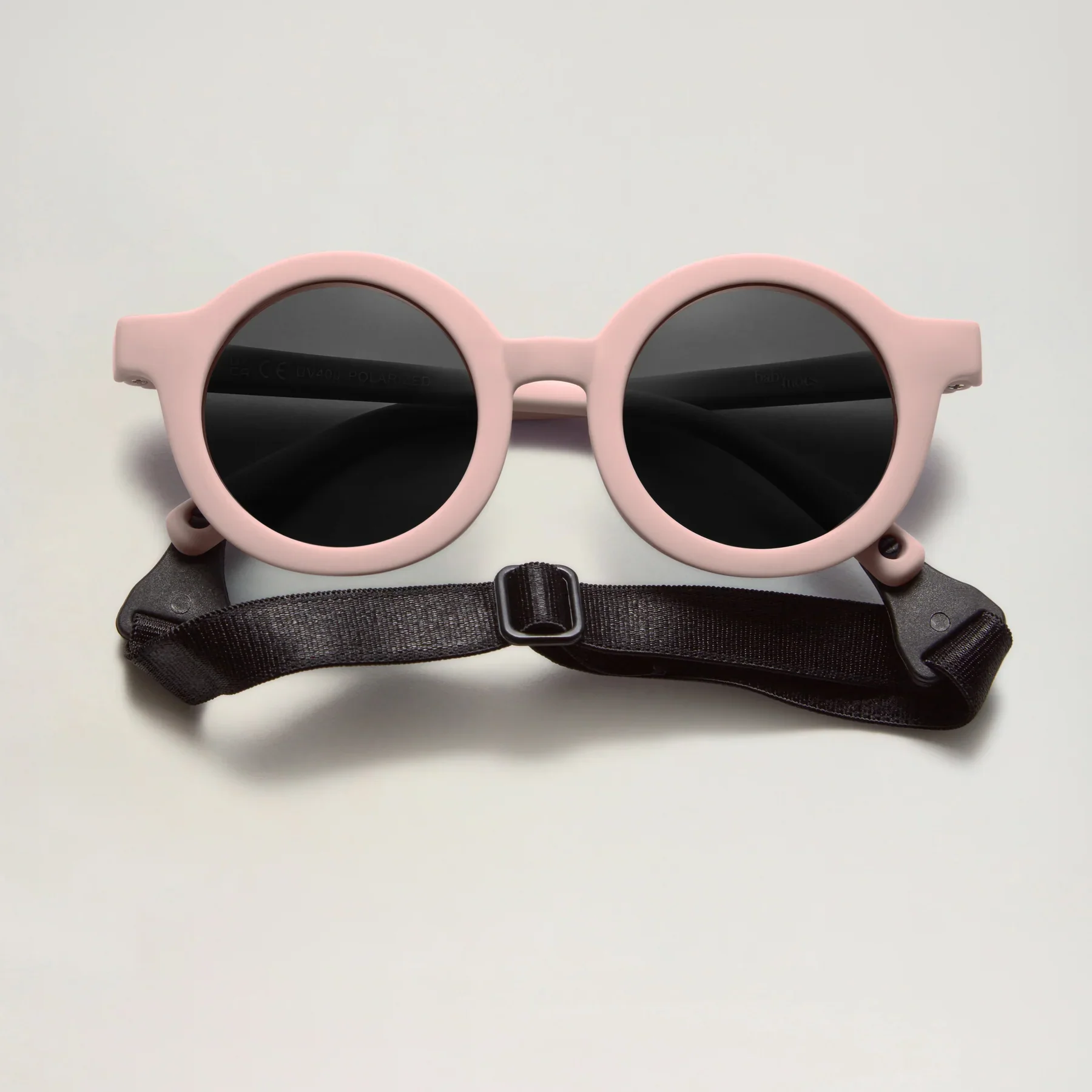Lunettes de soleil (bébé) BabyMocs - Signature rond rose – Image 2