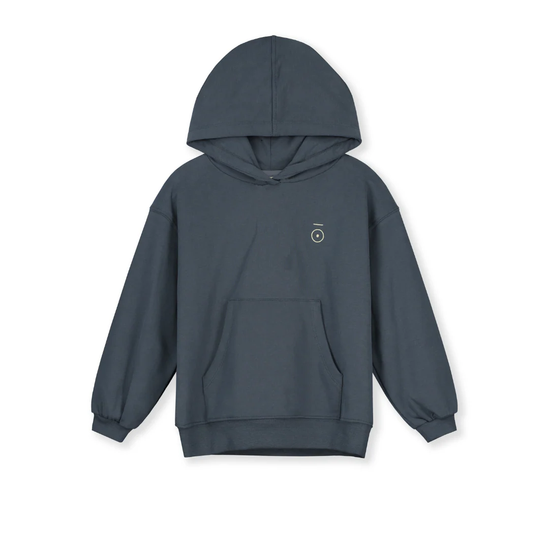 Sweat à capuche bleu gris