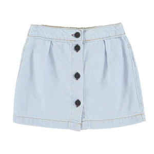 Jupe courte en denim bleu clair