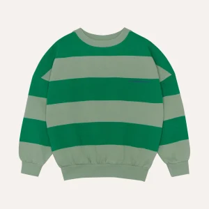 Sweatshirt Rayé Vert
