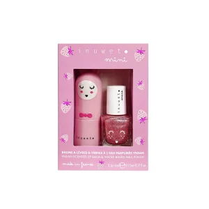 Baume à lèvre - Duo vernis kids rose clair