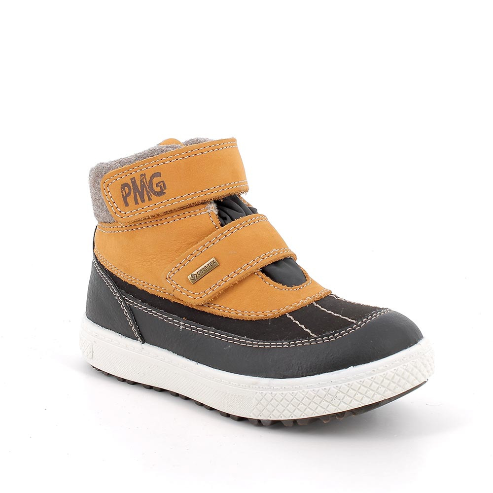 Bottillon gore-tex pour garçon jaune et noir avec velcro – Image 2