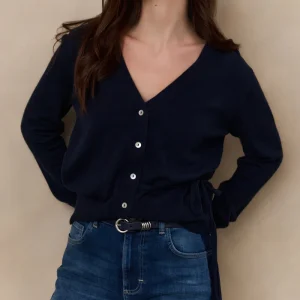 Cardigan col V à nouer à la taille YAYA