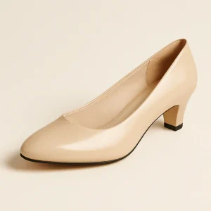 Escarpin Beige Petit Talon