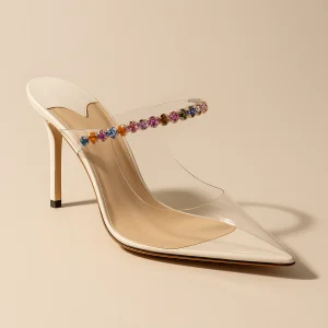 Escarpin Transparent Blanc