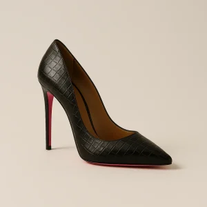 Escarpin Croco Noir