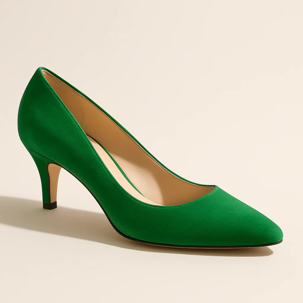Escarpin Vert Petit Talon – Image 2