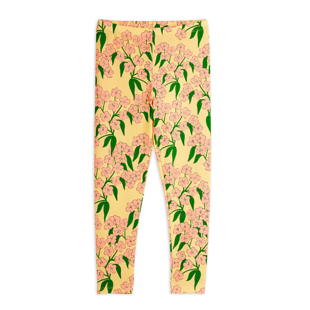 Legging jaune imprimé fleurs alpines – Image 2
