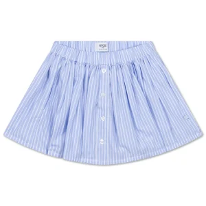 Jupe Boutonnée à Rayures Oxford