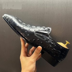 Mocassin en cuir à imprimé Mocassin crocodile pour hommes