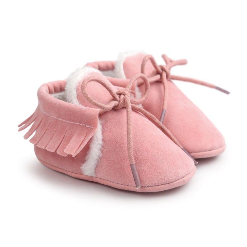 Mocassin pour bébé fille effet Mocassin daim d’hiver – Image 4