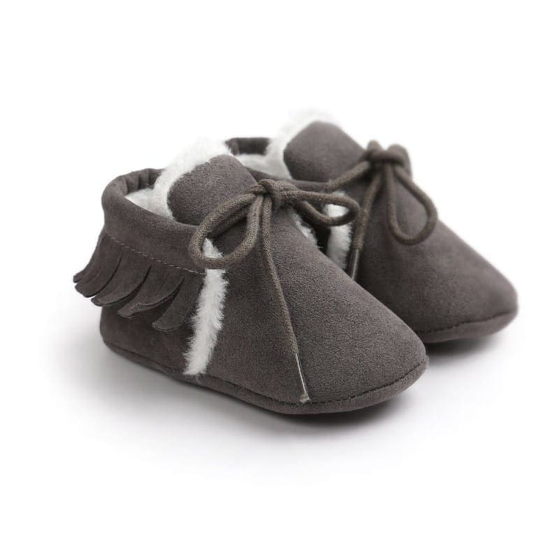 Mocassin pour bébé fille effet Mocassin daim d’hiver – Image 6