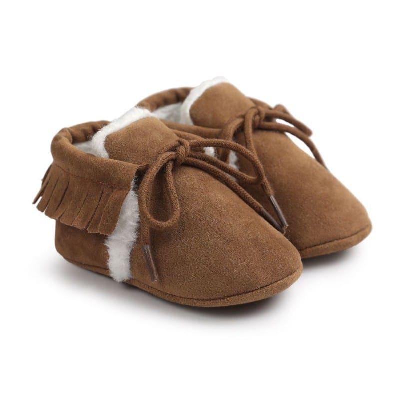 Mocassin pour bébé fille effet Mocassin daim d’hiver – Image 7