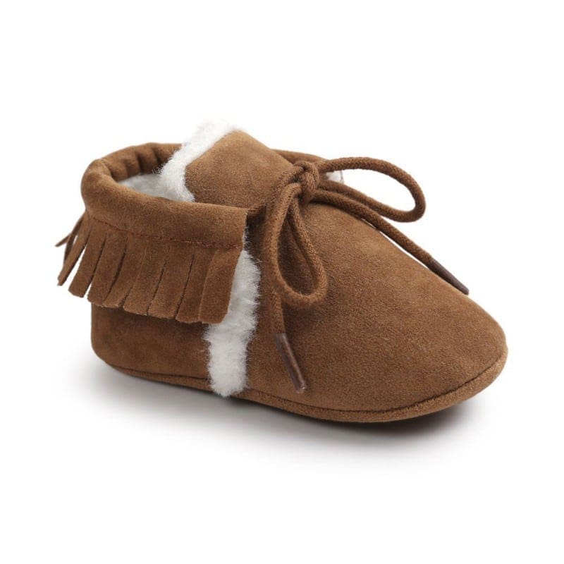Mocassin pour bébé fille effet Mocassin daim d’hiver