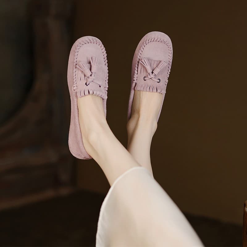 Mocassins à franges en Mocassin daim pour femme – Image 3