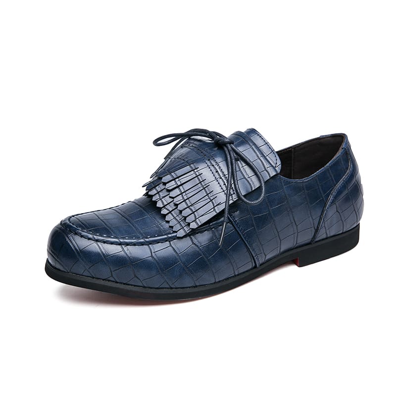 Mocassins à gland avec un effet Mocassin croco classique pour hommes – Image 5