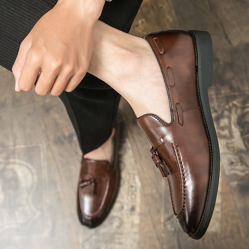 Mocassins à glands classiques en cuir lisse – Image 6