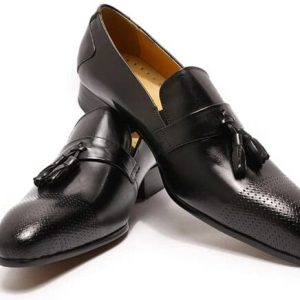 Mocassins à gland en cuir avec un design élégant pour hommes