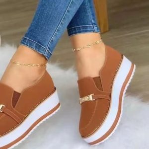 Mocassins à plateforme confortable pour femme