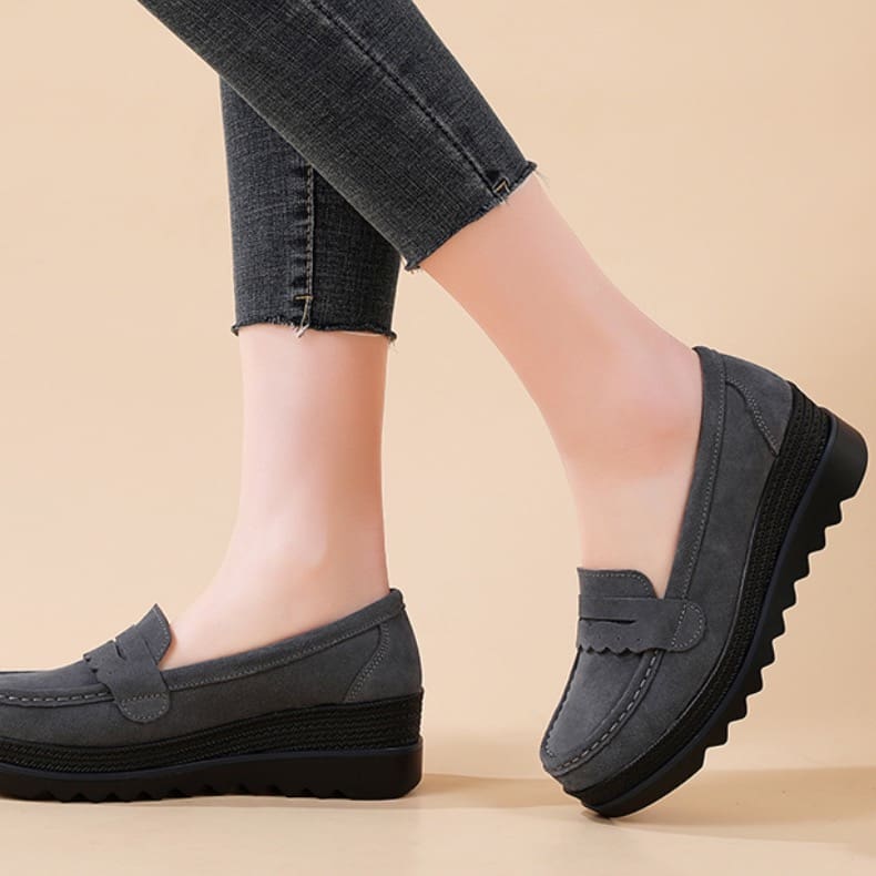 Mocassins à plateforme effet cuir suédé pour femme – Image 4