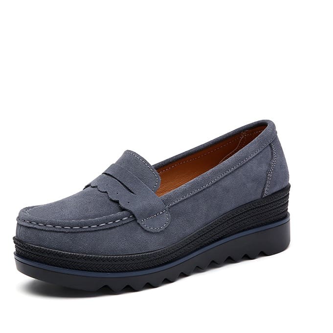 Mocassins à plateforme effet cuir suédé pour femme – Image 6