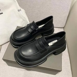 Mocassins à plateforme style écolière pour femmes