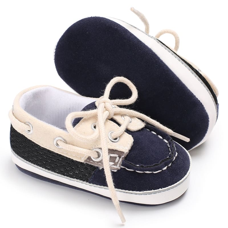 Mocassins bateau bicolores à lacets pour bébé garçon – Image 6
