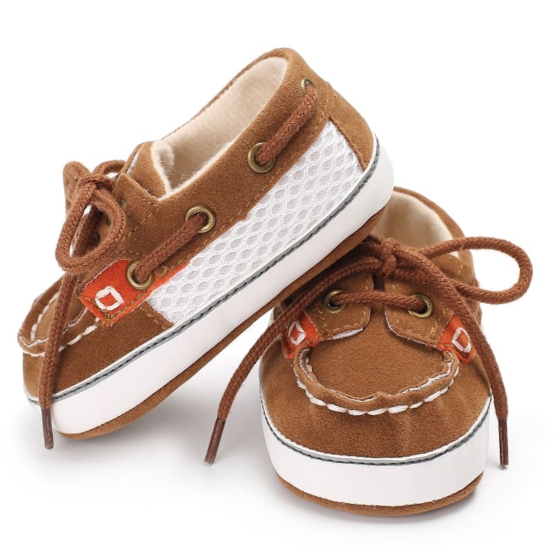 Mocassins bateau bicolores à lacets pour bébé garçon