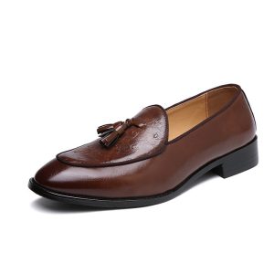 Mocassins chics en cuir à gland pour hommes