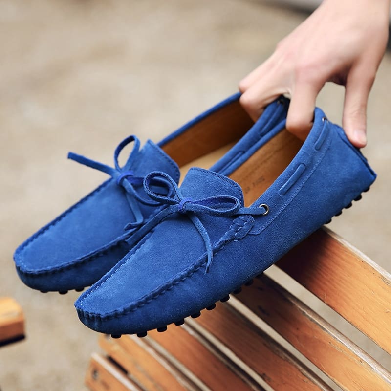 Mocassins colorés unis en Mocassin daim pour hommes – Image 2