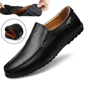 Mocassins confortables et respirants en cuir pour homme