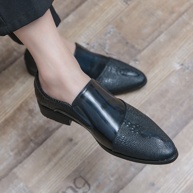 Mocassins Mocassin vernis effet Mocassin crocodile de luxe pour homme – Image 6