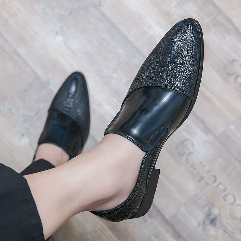Mocassins Mocassin vernis effet Mocassin crocodile de luxe pour homme – Image 5