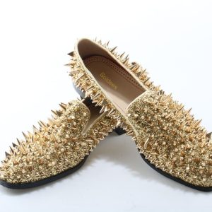 Mocassins Mocassin dorés à clous pour hommes