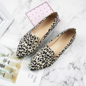Mocassins imprimé Mocassin leopard à bout pointu pour femme