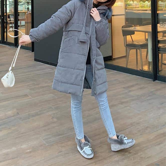 Mocassins indiens en Mocassin daim fourré et tige en tweed – Image 5