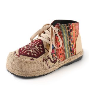 Mocassins indiens en toile