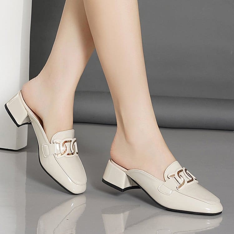 Mocassins mule à talons carrés pour femme – Image 5