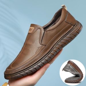 Mocassins orthopédiques à semelle souple pour homme
