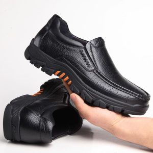 Mocassins orthopédiques en cuir de vache souple pour homme