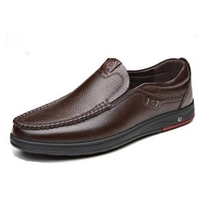 Mocassins orthopédiques en cuir véritable pour homme