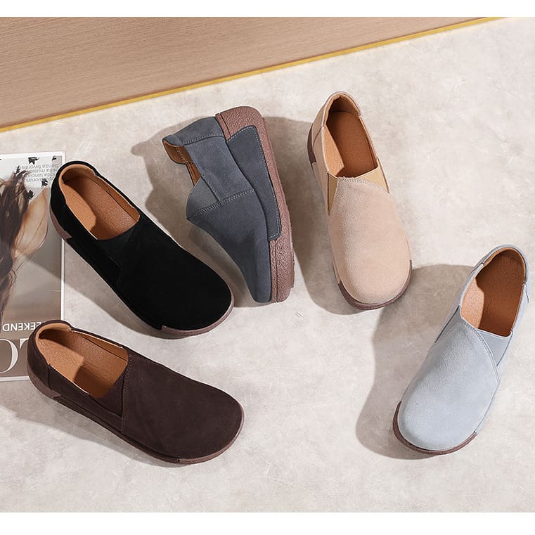 Mocassins orthopédiques en Mocassin daim compensés – Image 2