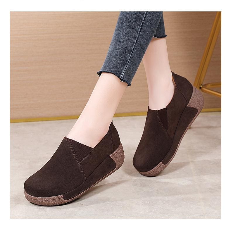 Mocassins orthopédiques en Mocassin daim compensés – Image 8