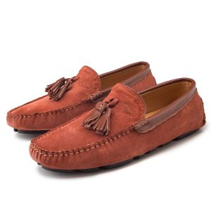 Mocassins respirants en Mocassin daim véritable pour hommes
