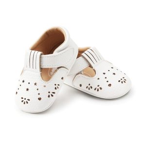 Mocassins souples à motifs ajourés pour bébé fille