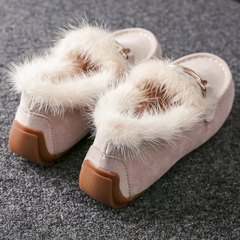 Mocassins souples d’hiver élégants en fausse fourrure – Image 3